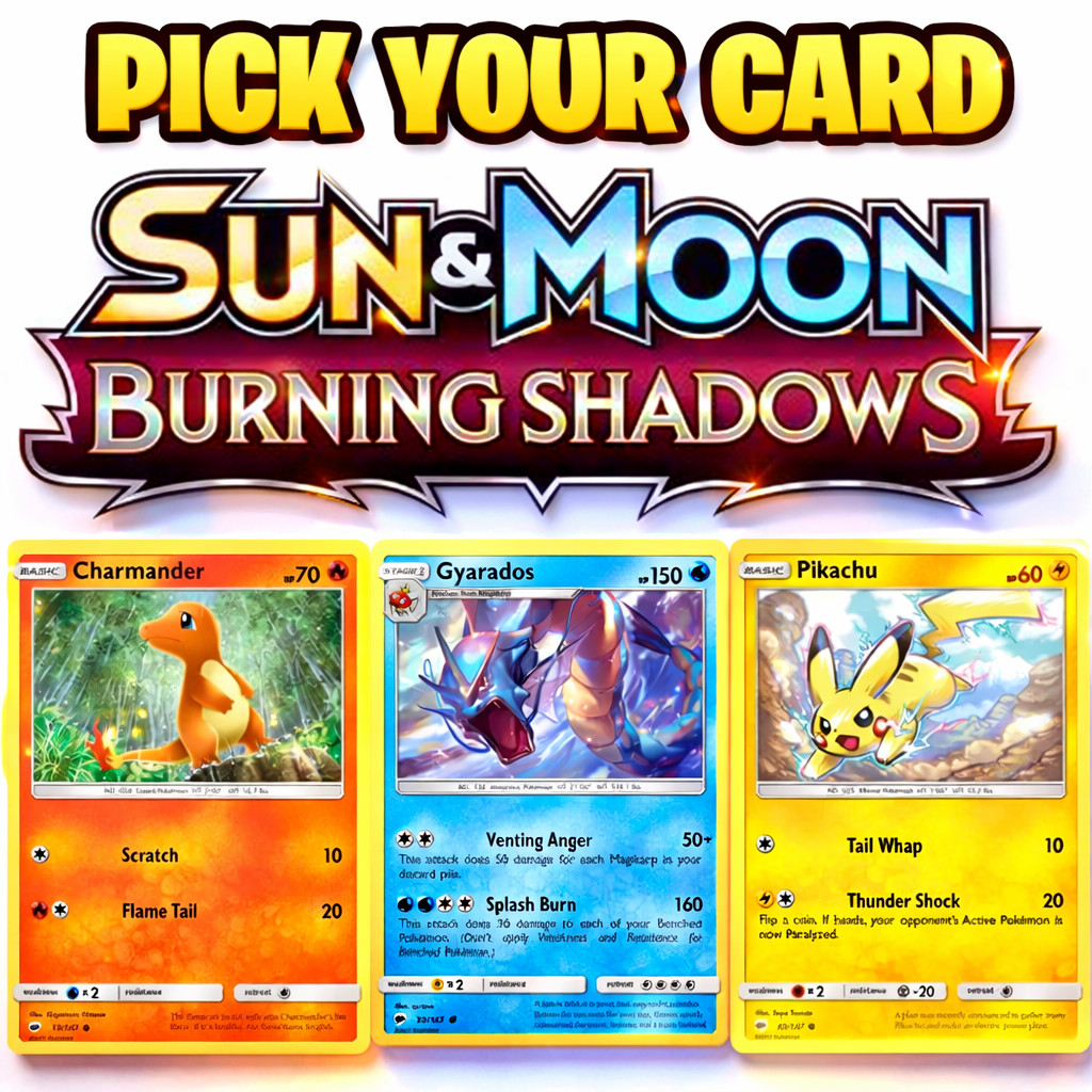 Sun & Moon: Burning Shadows Singles - Pick & Choose Your Card (Base, Holos)