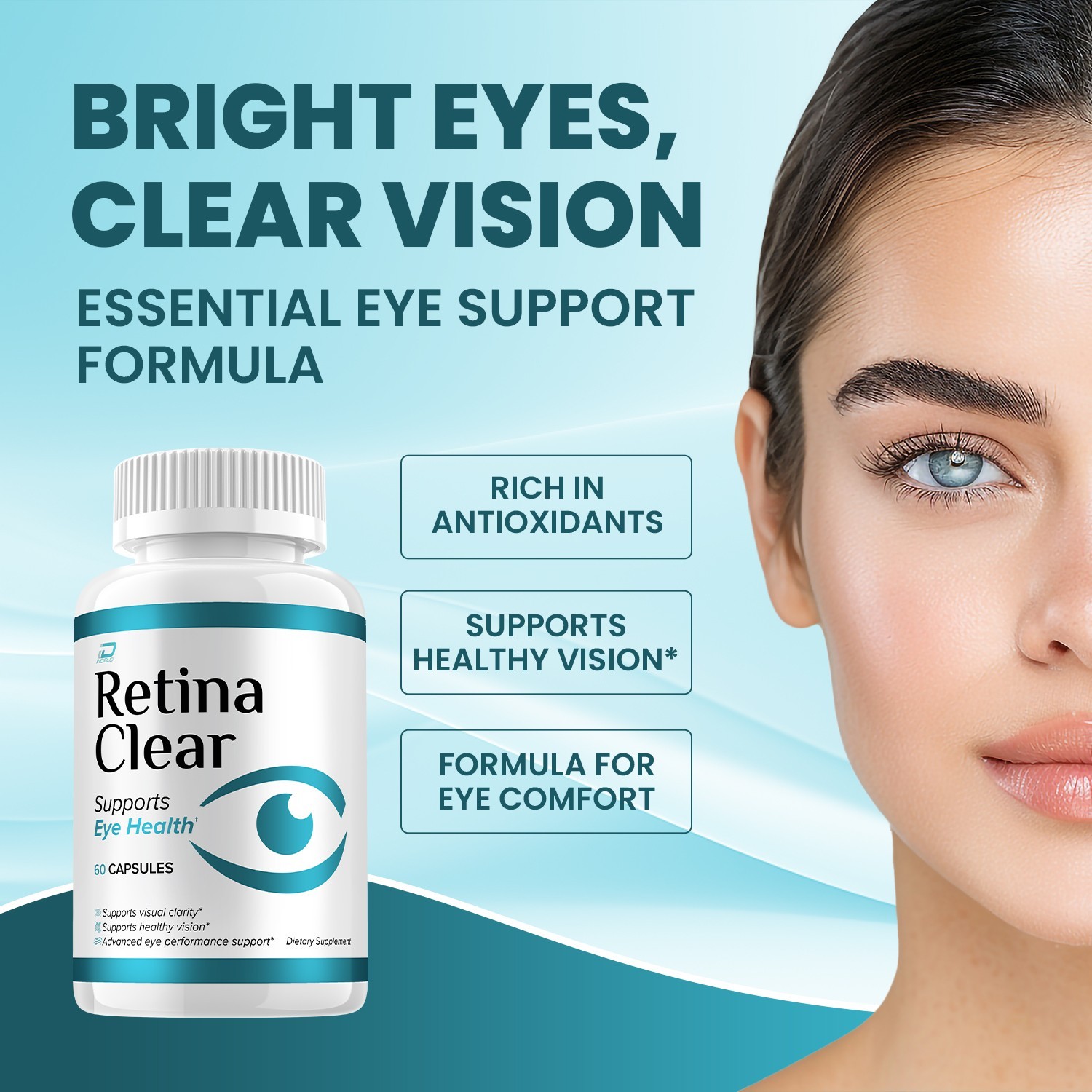 (5 Pack) Retina Clear Eye Support Supplement – RetinaClear Capsules Eye Vitamins