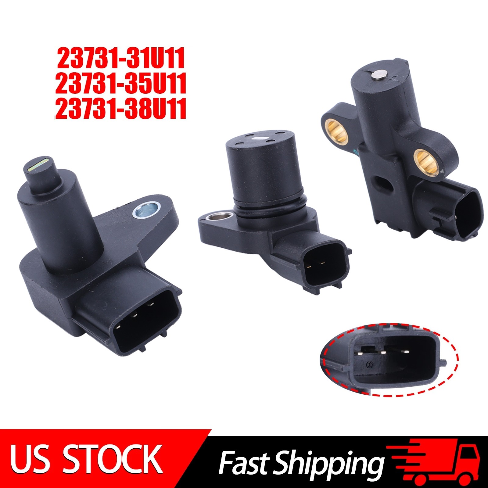 3Pcs Camshaft & Crankshaft Position Sensor For Nissan Maxima 95-01 & Infinit I30