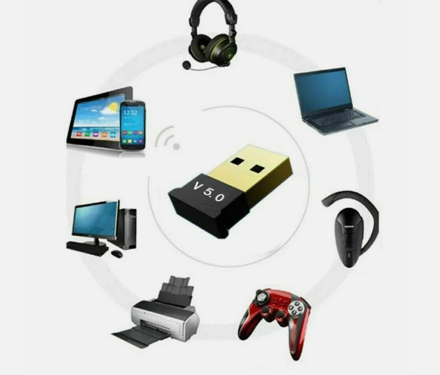 USB Bluetooth 5.0 Adapter Wireless Dongle For Laptop PC Window 10 11 Computer