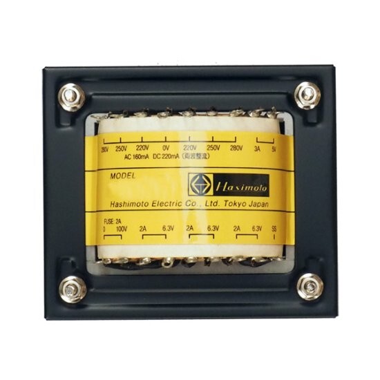 Hashimoto PT-100R 2-pack Power Trans (230V) 280V-250V-0-250V-280V,100mAac