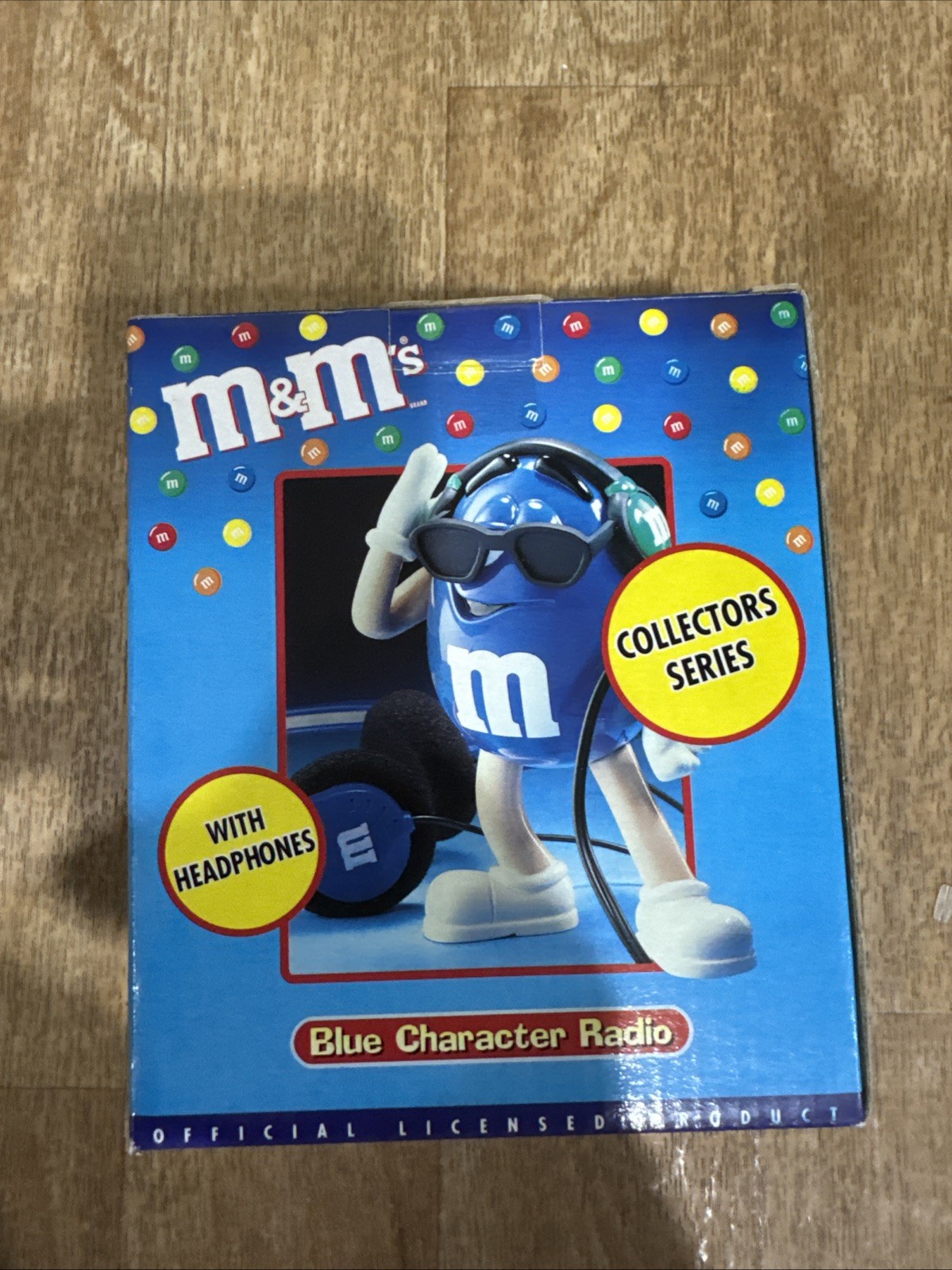 M&M's Blue Character Radio Shack Collector Series AM/FM Radio Headphones New