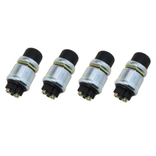Engine Start Push Button Switch, 4Pcs 12V 50A Momentary Starter Switch for Car