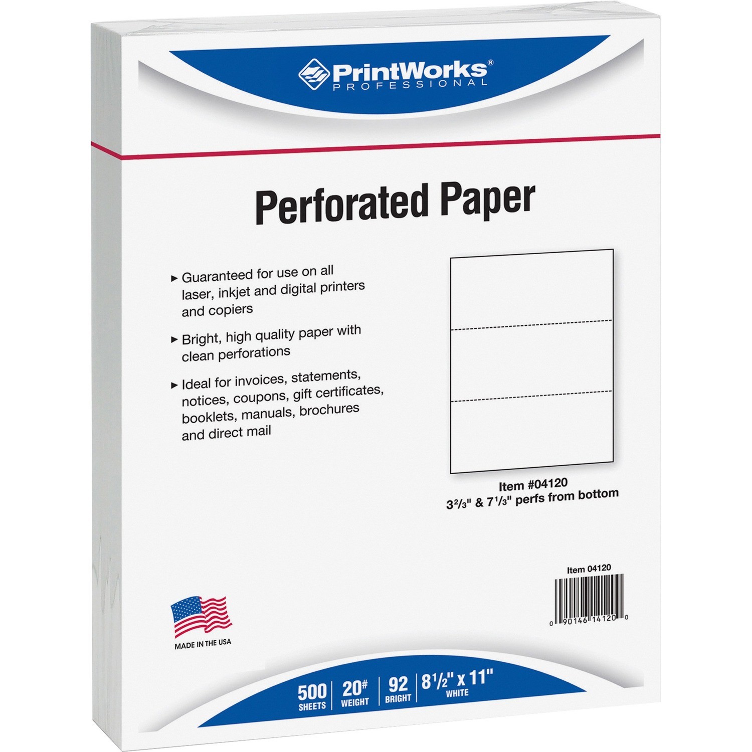 Paris Corp PRB04120 Copy & Multipurpose Paper 8.5"x11" 500 Sheets