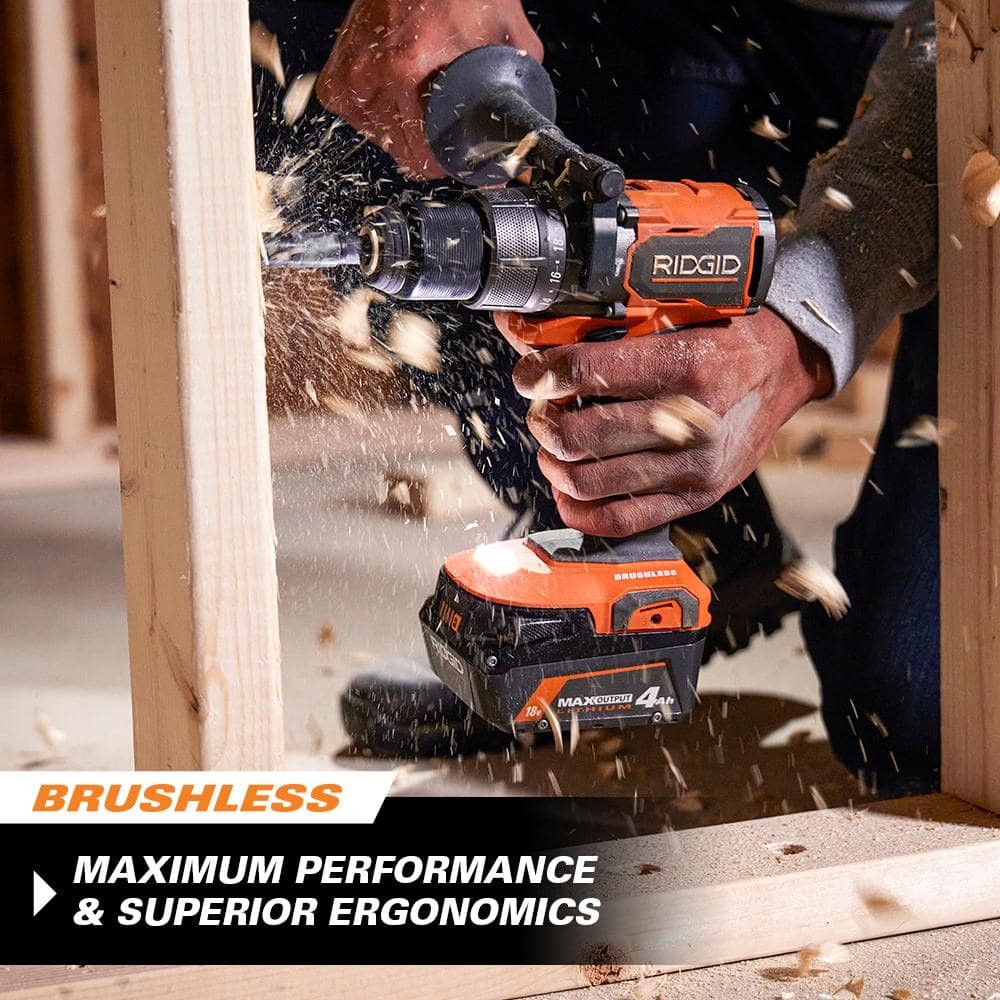 18V Brushless Hammer Drill & Impact Driver Combo Kit w/ Batteries