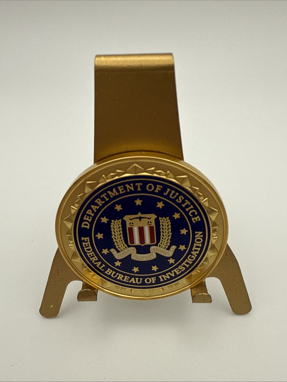 Department of Justice FBI Shield Challenge Coin (w/ Superficial Scratch) CC6