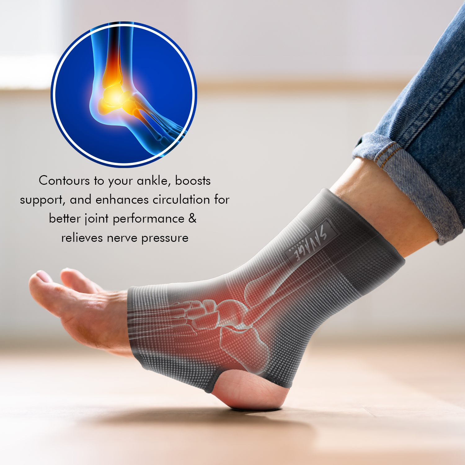 BeSavage Soothers Socks Anti Fatigue Compression Foot Sleeve Brace Support Sock