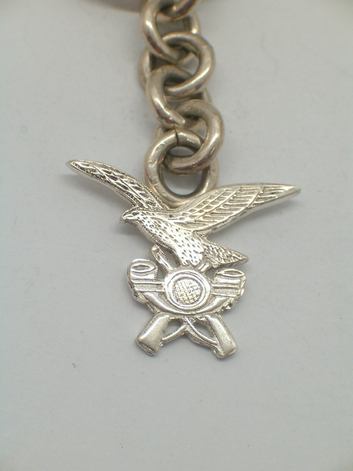 925 Silver ALPINE Badge Keychain - Army Symbol - Logo
