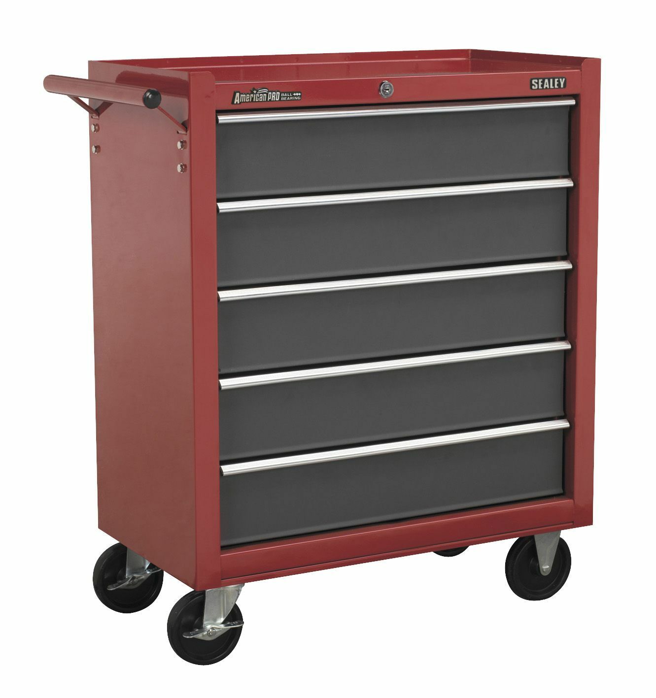 Sealey AP22505BB Rollcab 5 Drawer with Ball-Bearing Slides - Red/Grey