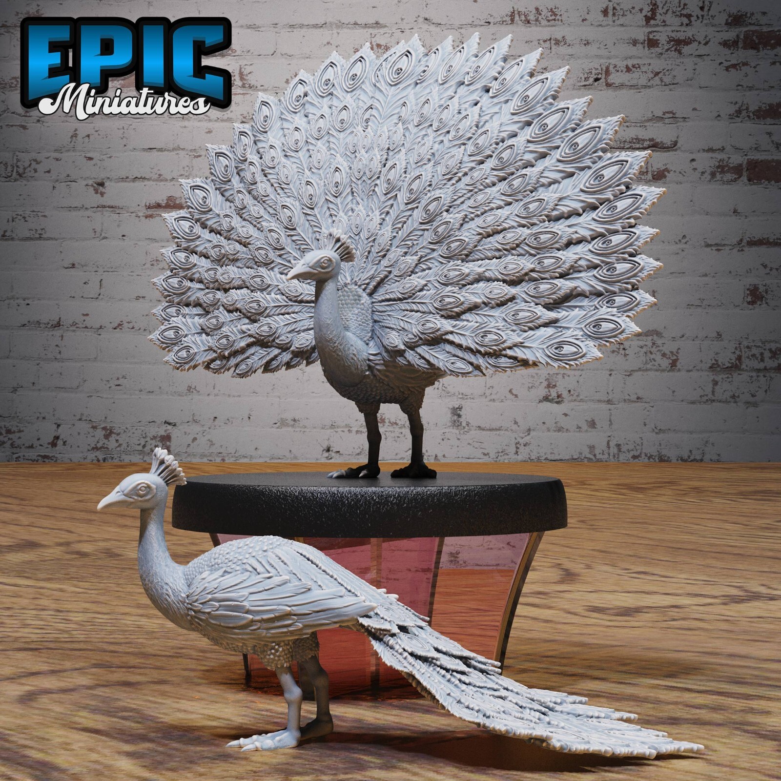 Epic Miniatures | PEACOCK | Fantasy 28-32mm DnD Animal Miniature