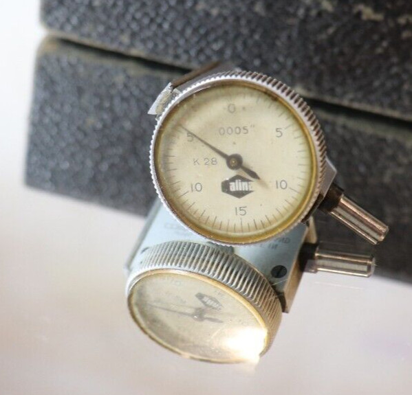 VTG ALINA COMPAC GENEVE K-28 #7101019 .0005" DIAL INDICATOR WITH ORG BOX SWISS