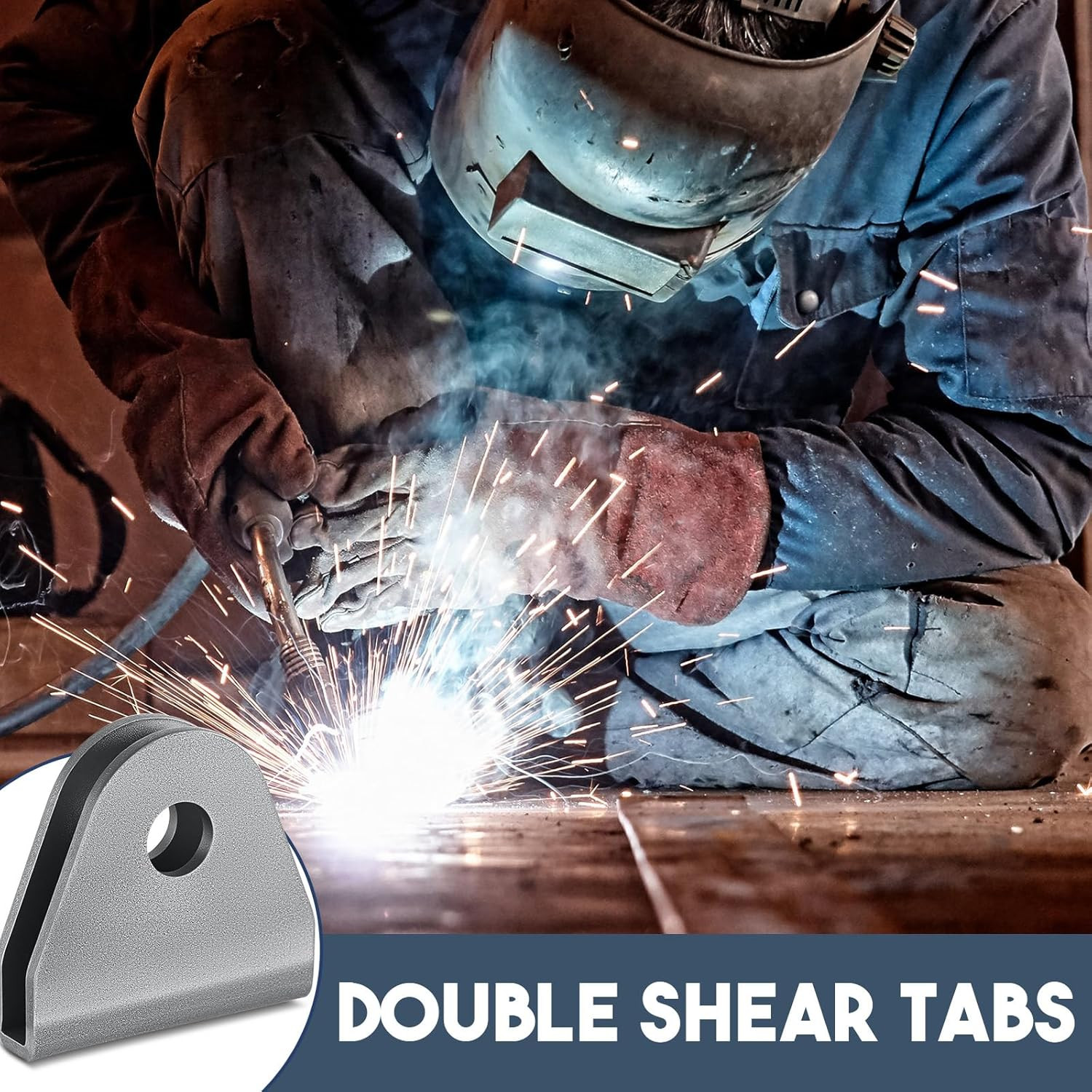 4 Pack Double Shear Tabs Seat Belt Tab Double Shear Limit Strap Weld on Tabs 1/2