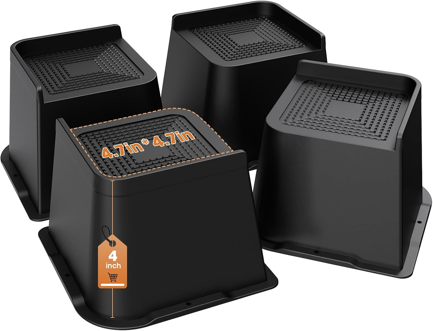 Bed Risers Heavy Duty, Oversized Furniture Risers, Support Up to 6000 Lbs, Lift