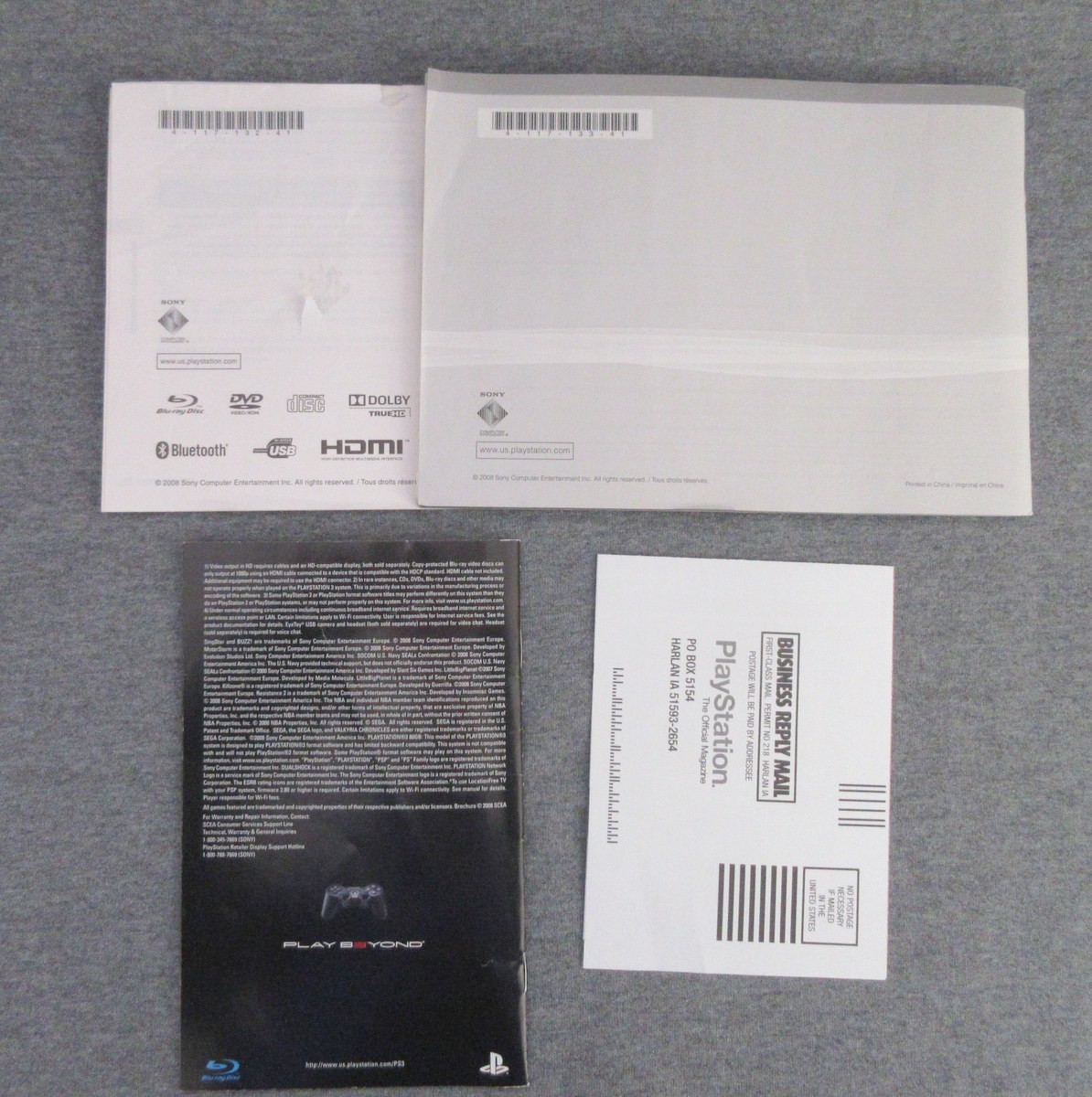 Sony Playstation 3 Original Quick, Safety Manual, Free Issue Insert, Play Beyond