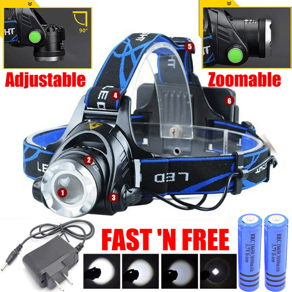 High Power 99000000LM Super Bright Headlamp LED Rechargeable Security Headlight