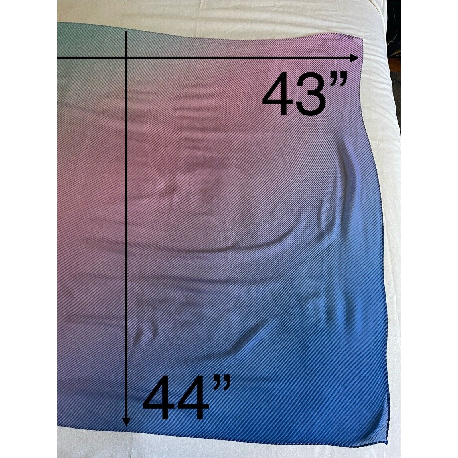 Nordstrom Pleated Square Scarf Diffused Color 44" X 43"
