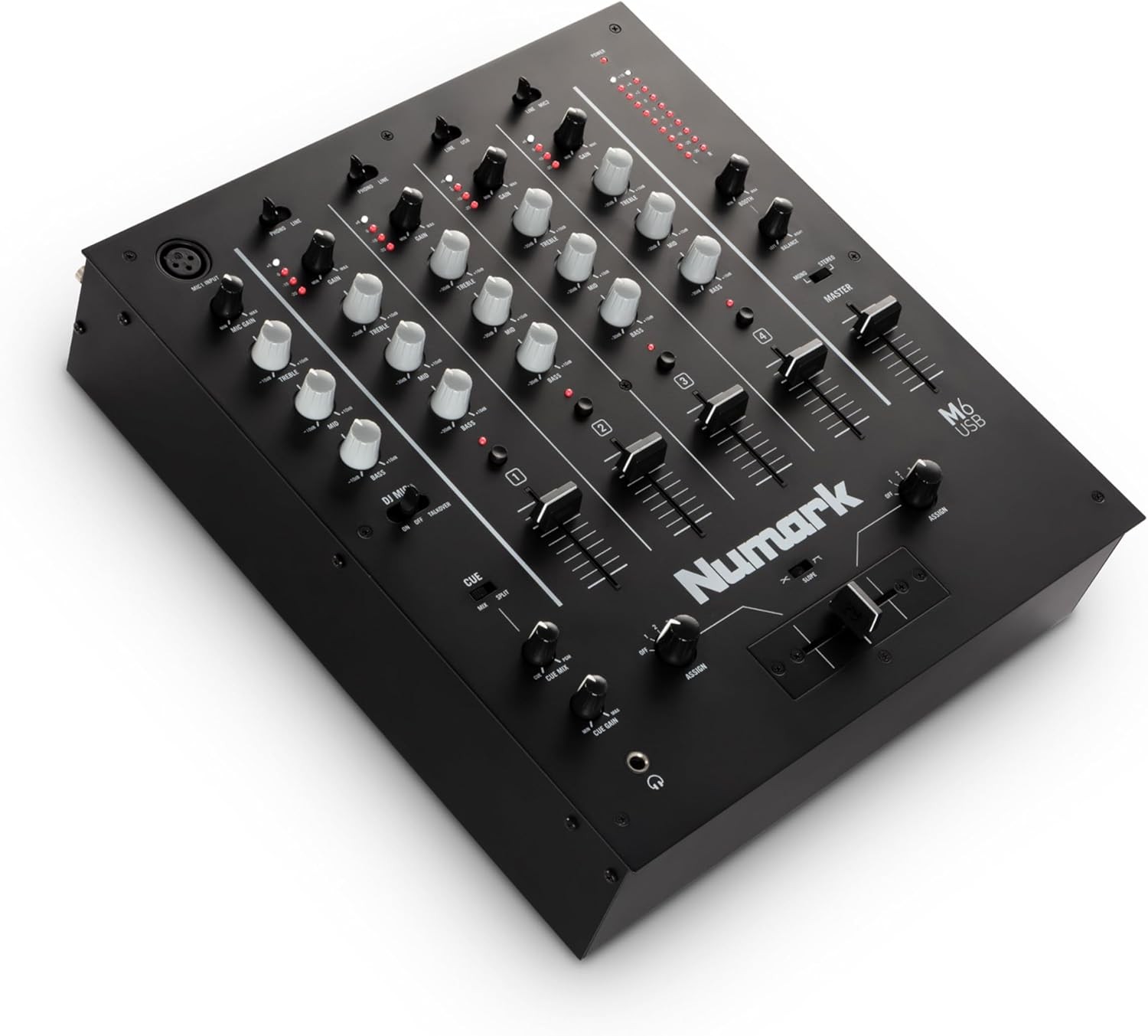 Numark M6 USB 4 Channel DJ Mixer Built In Audio Interface