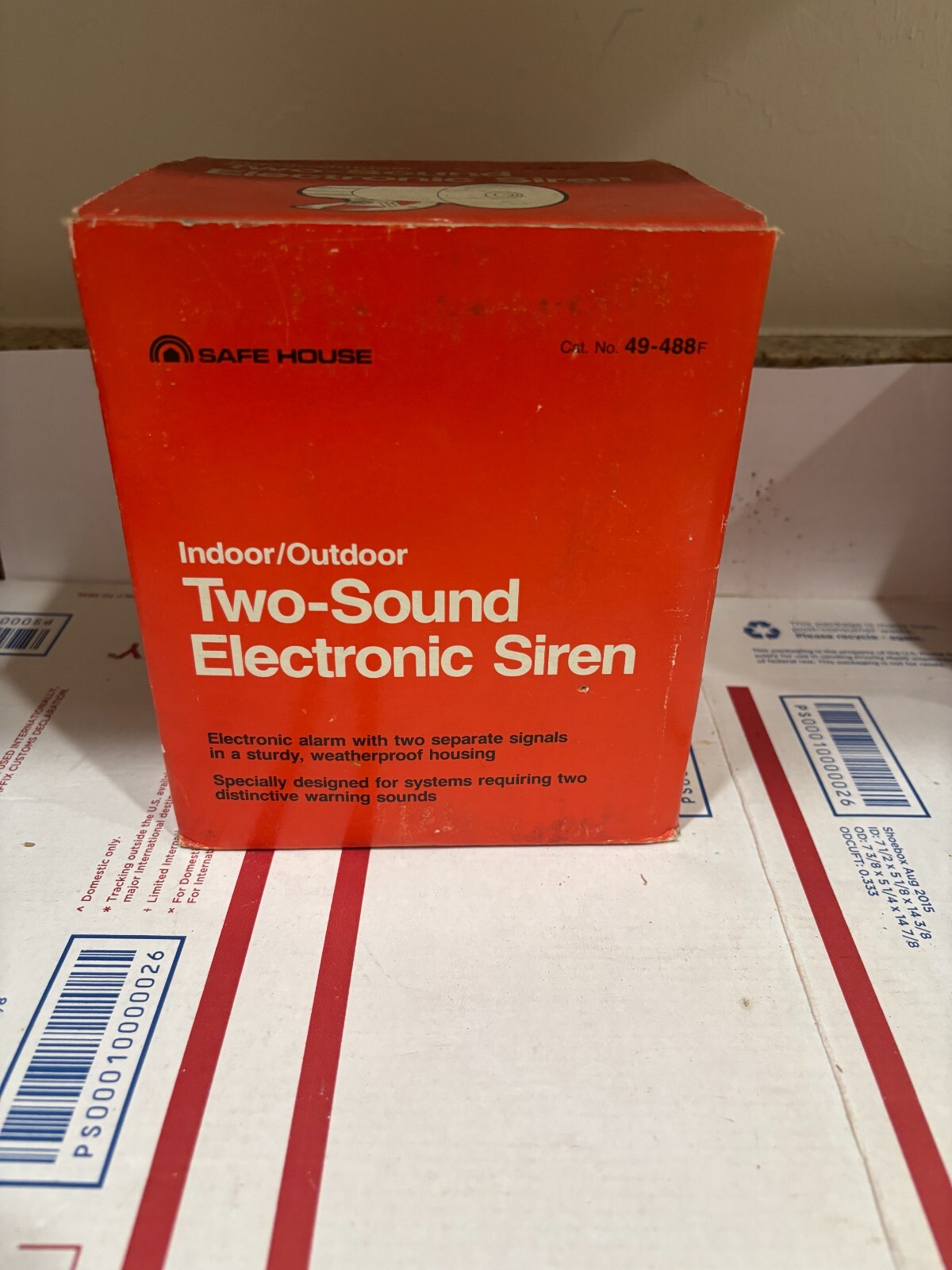 Two Sound or Dual Electronic Siren Indoor/Outdoor Safe House 49-488F 12V DC