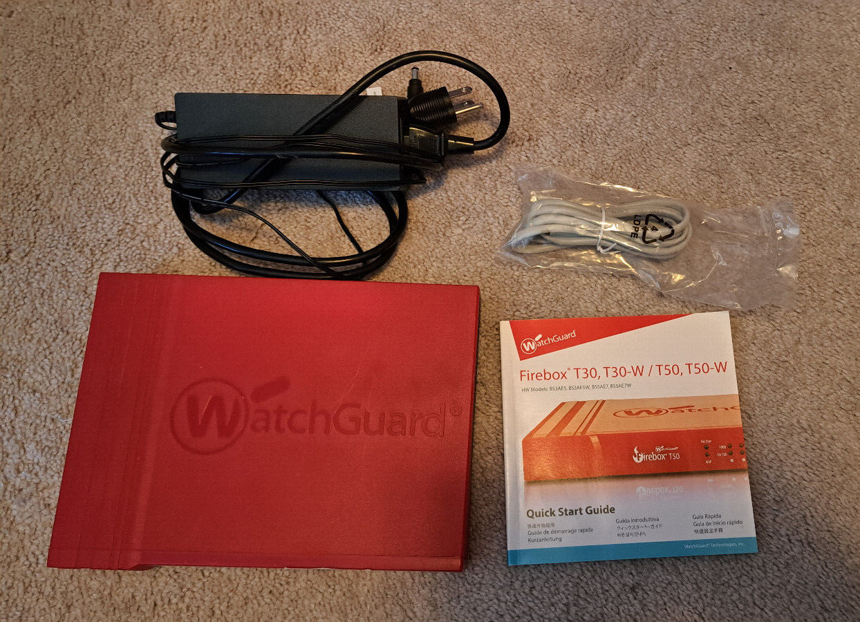 WatchGuard Firebox T30 Firewall Appliance HW Model BS3AE5 AC Adapter USED WORKS