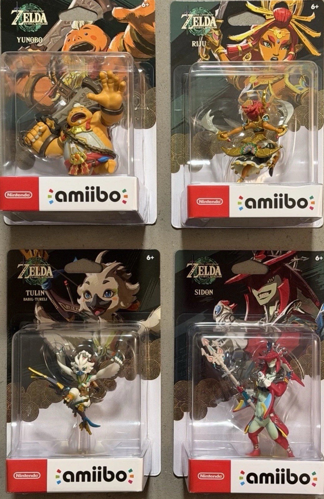 The Legend of Zelda Tears of the Kingdom amiibo - New Tulin, Yunobo, Sidon, Riju
