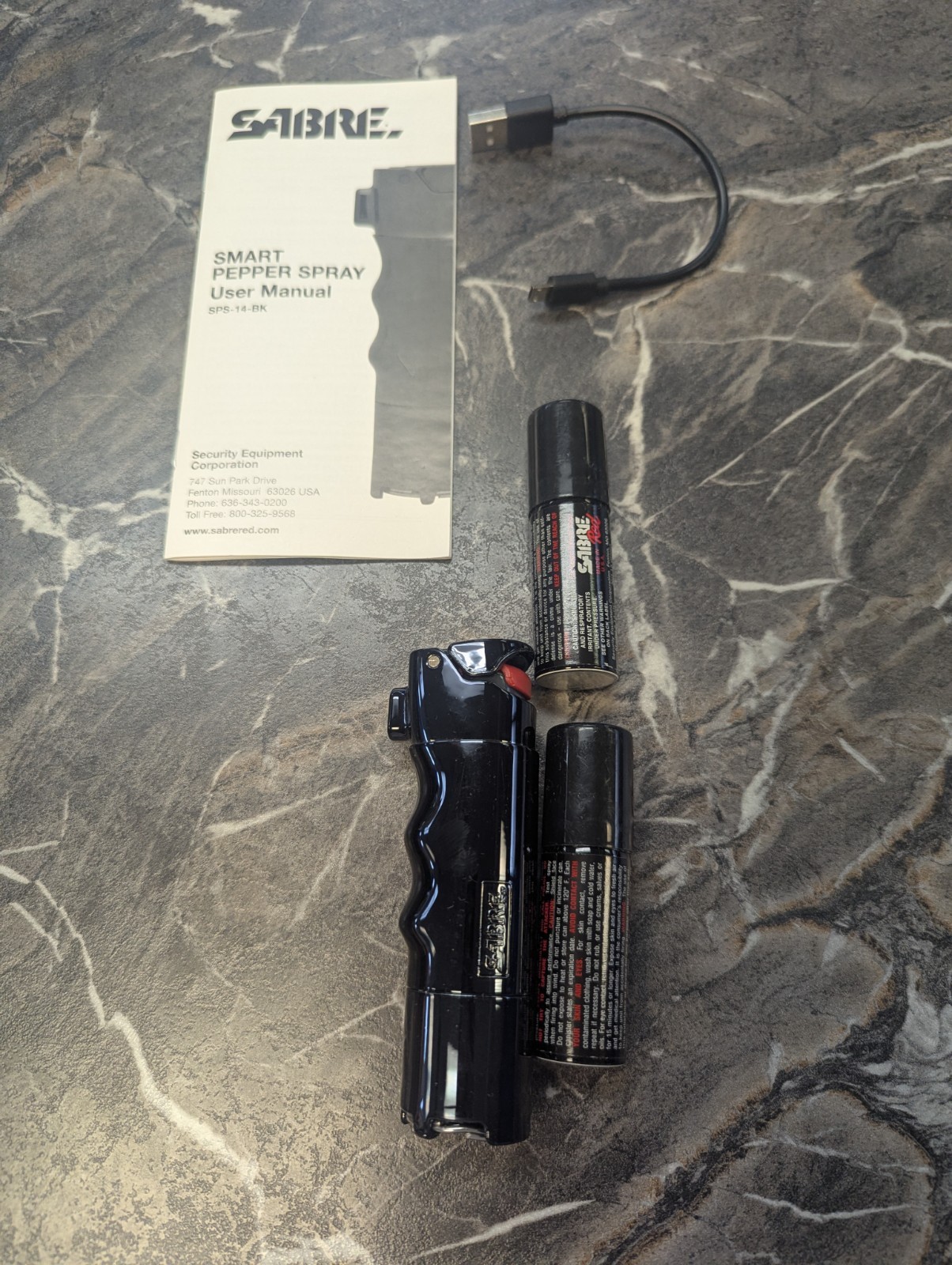 SABRE SMART Pepper Spray with Bluetooth GPS Continuous Tracking Free Text Alerts