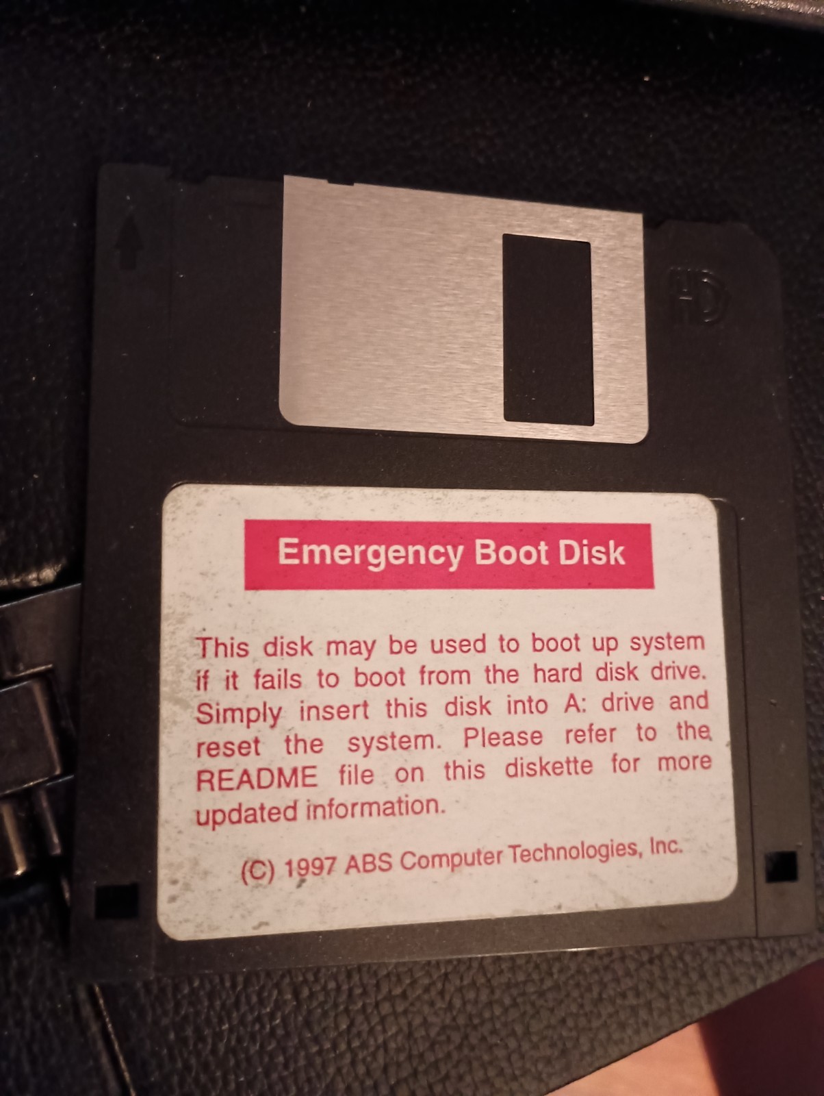 3.5" Floppy Emergency Boot Disk Software VINTAGE 1997 ABS Computer Technologies