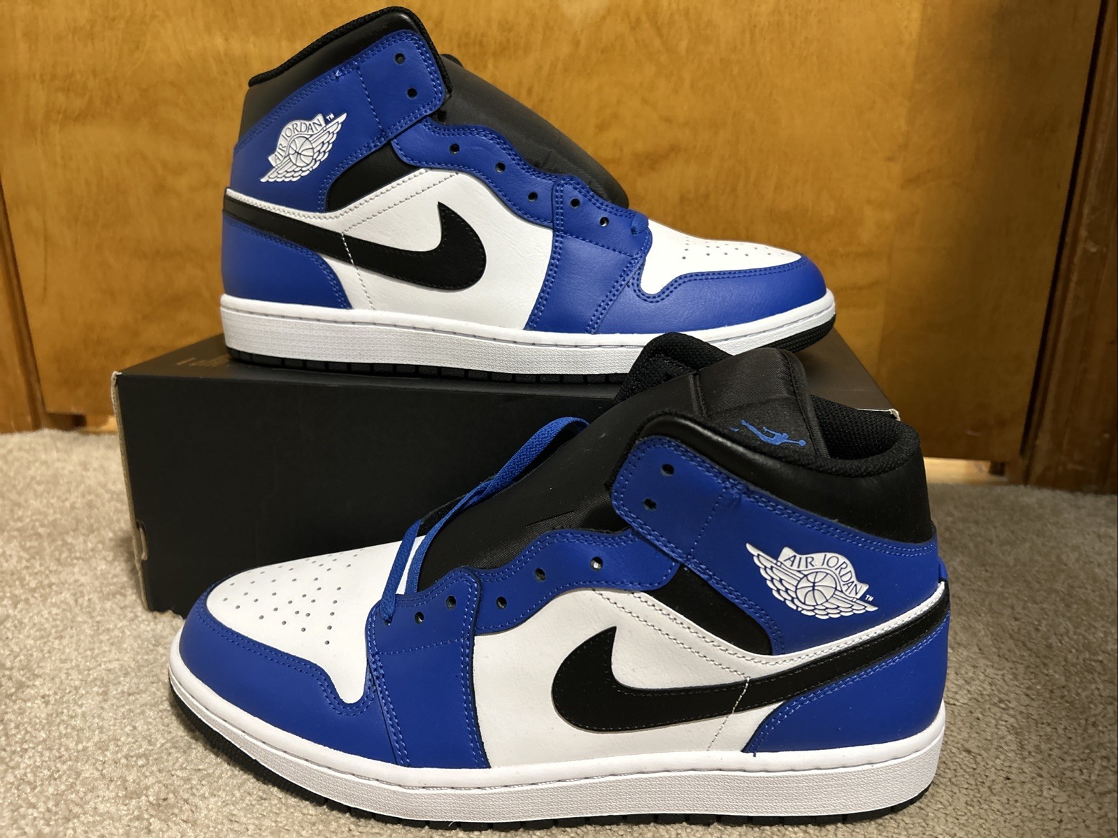 BRAND NEW - Air Jordan 1 Mid Game Royal White sz 12 Mens UK 11