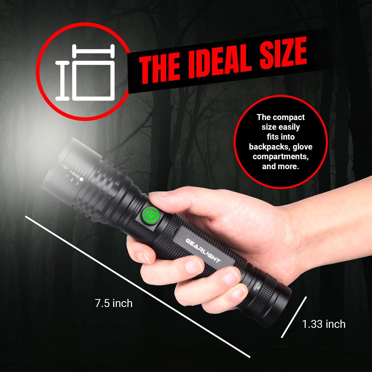 Gearlight S2000 Led Rechargeable Flashlight - Powerful Mid-Size