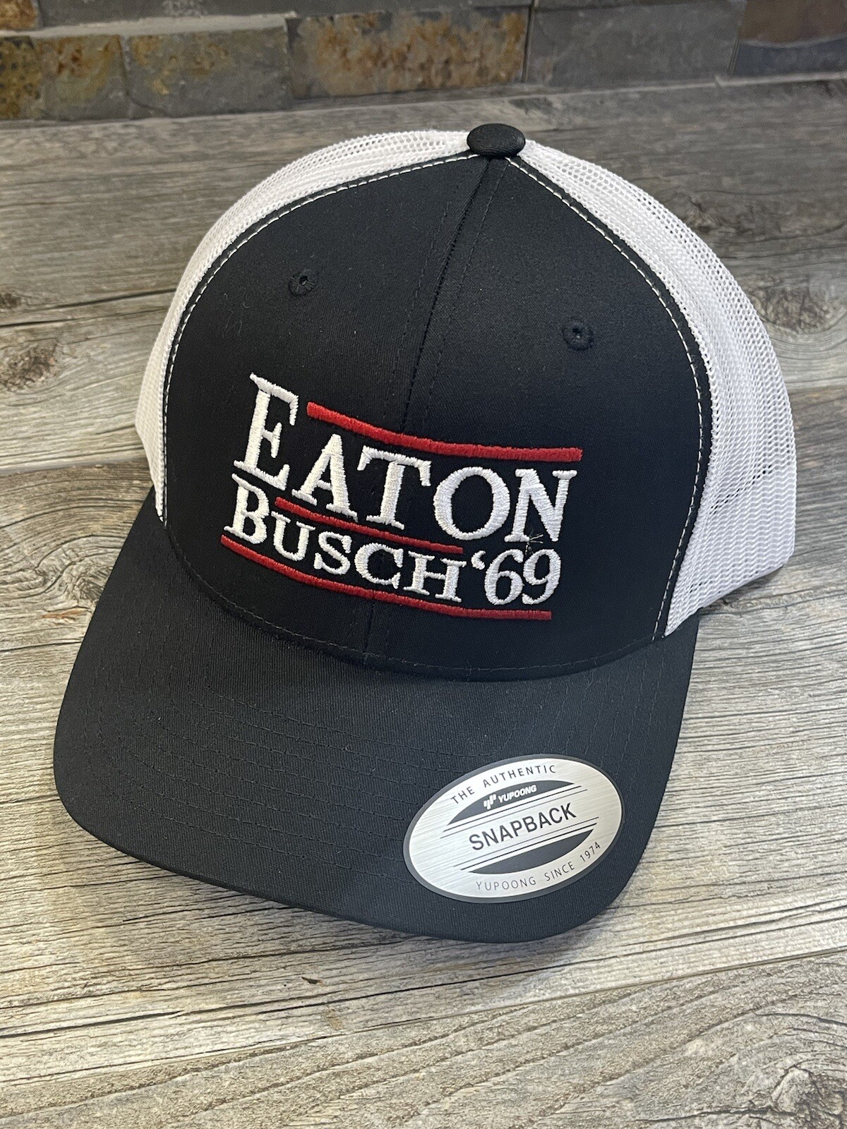 campaign hat Eaton Busch 69 Funny Political  Trucker SnapBack