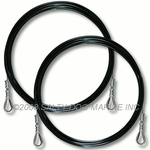 HOBIE CAT 16 SHROUD WIRES BLACK (2) 1971 to 1994 - NEW ( #2-259412 )