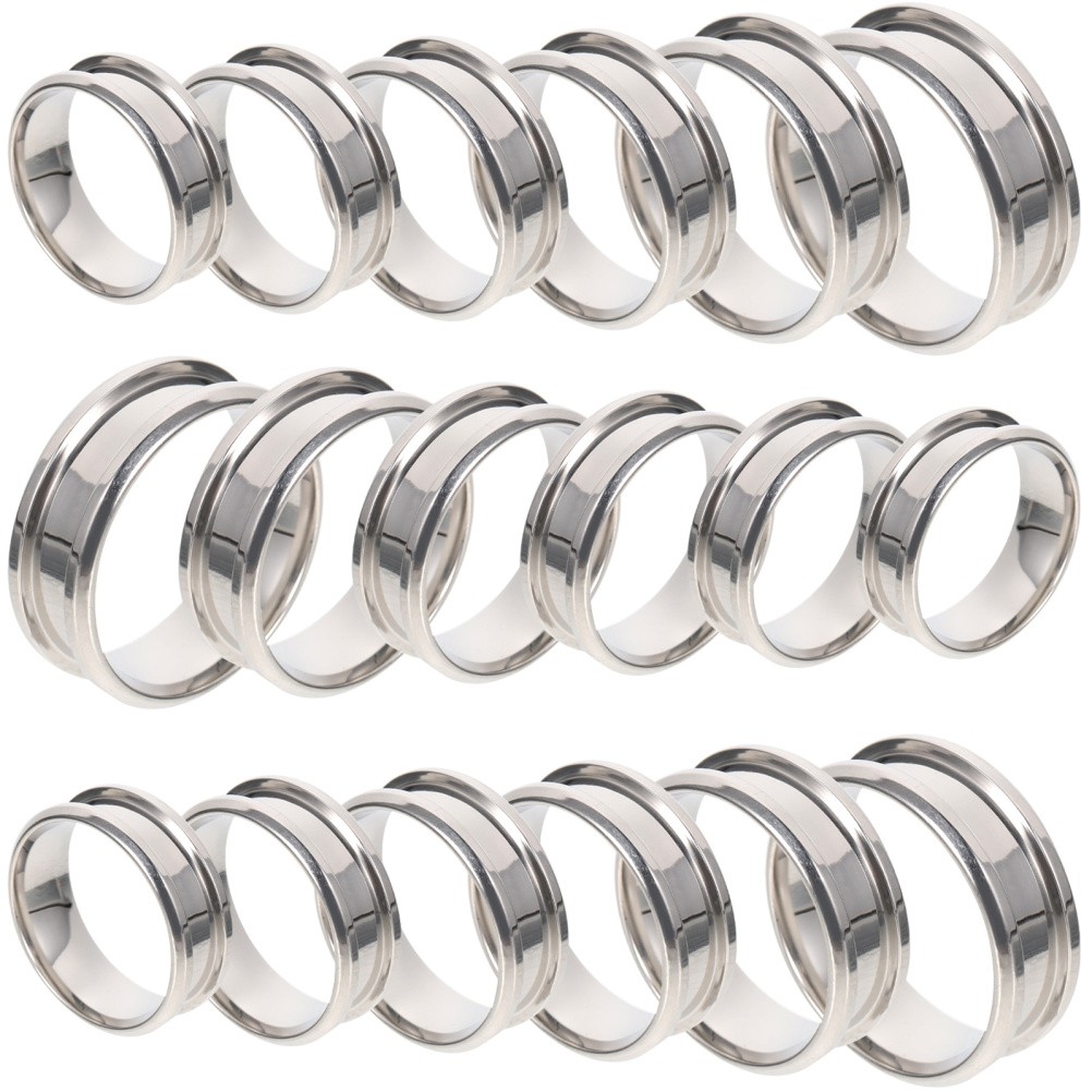 18pcs Beautiful Elegant Grooved Blanks For Making Decor