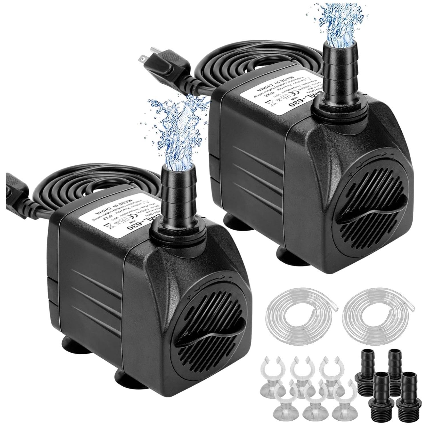 Submersible Pump with 7.2ft High Lift - 2 Pack