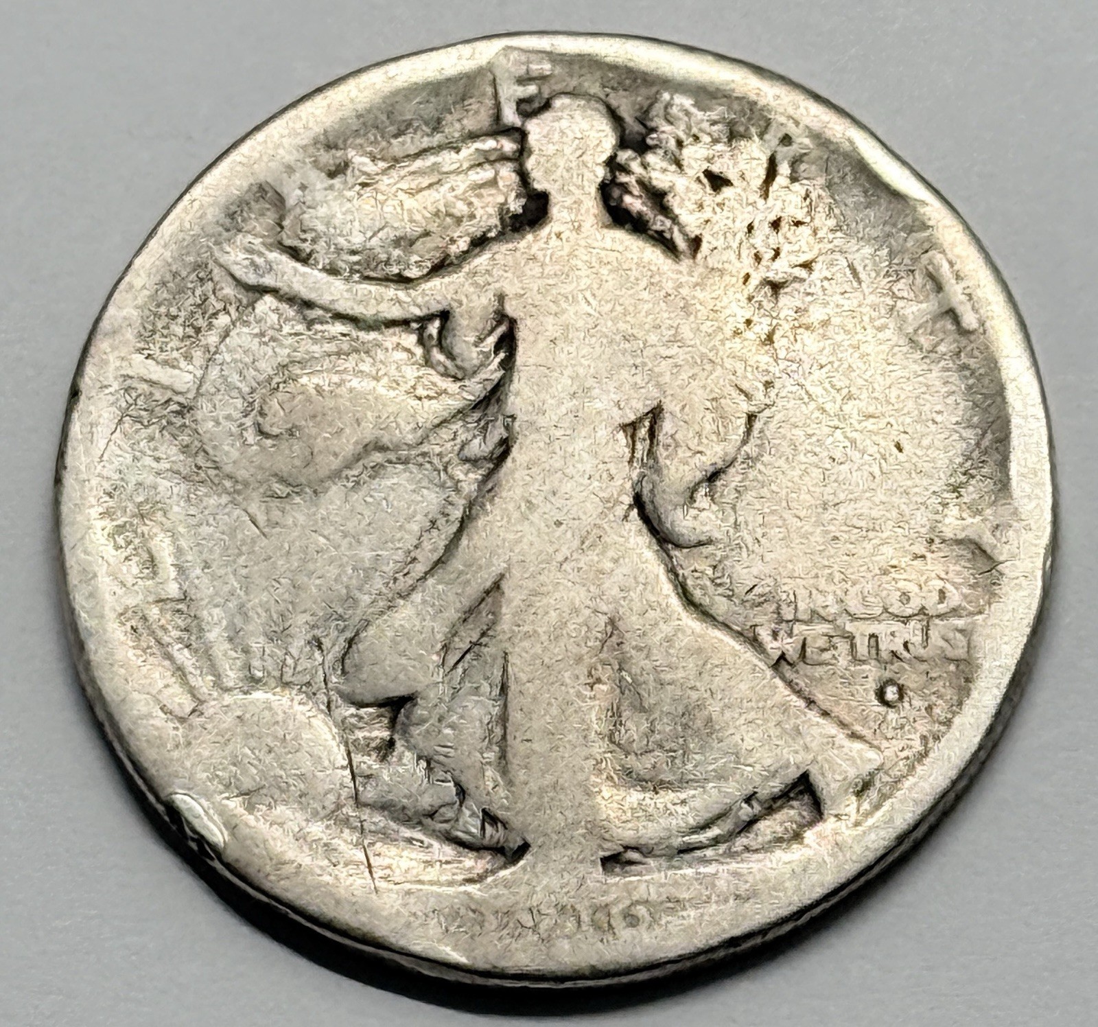 1916 D 50c Walking Liberty Half Dollar