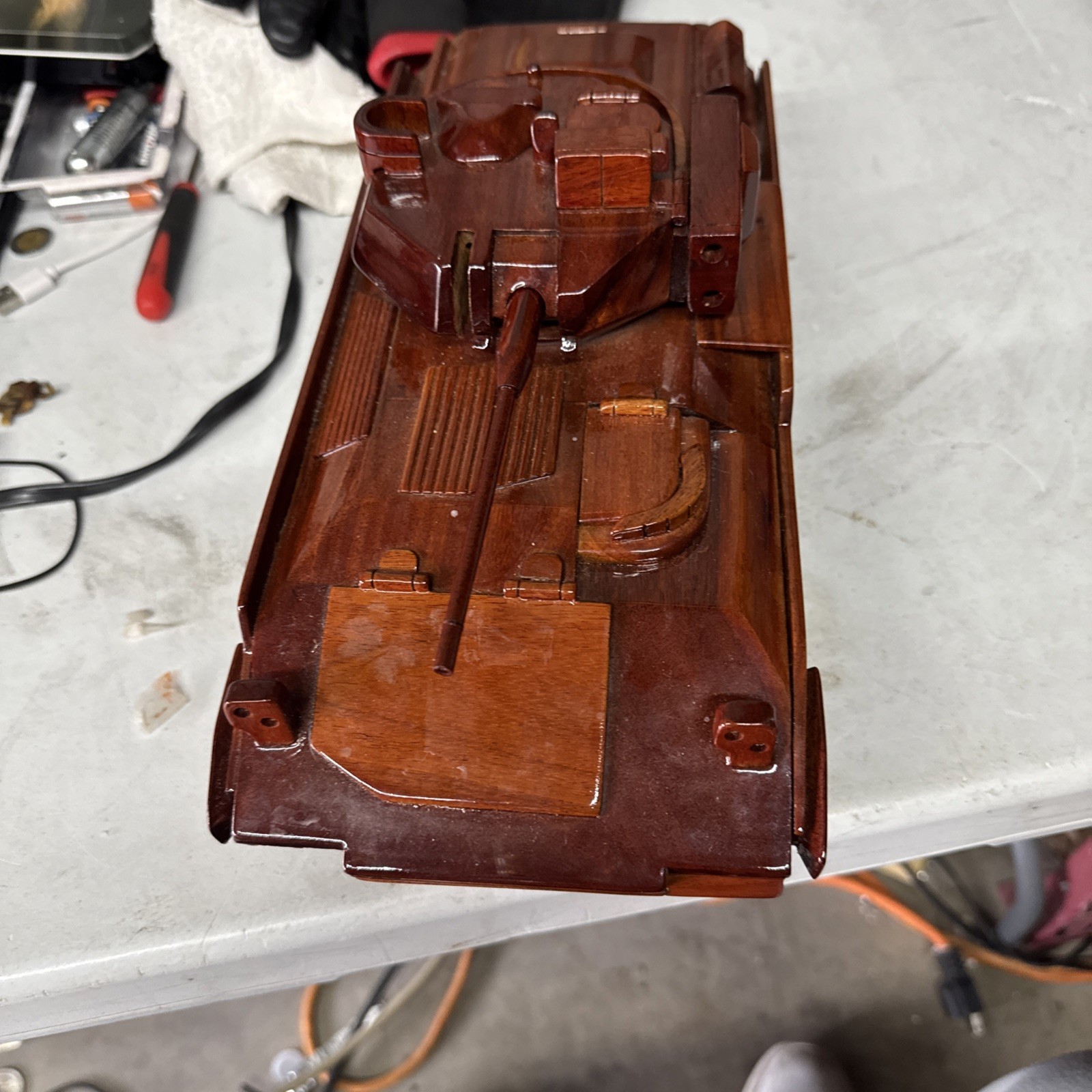 M2 Bradley Infantry Fighting Vehicle IFV Army Mahogany Wood Wooden Model