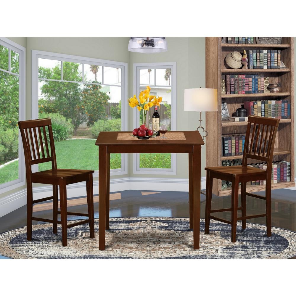3 Pc pub Table set-counter height Table and 2 Kitchen Chairs.