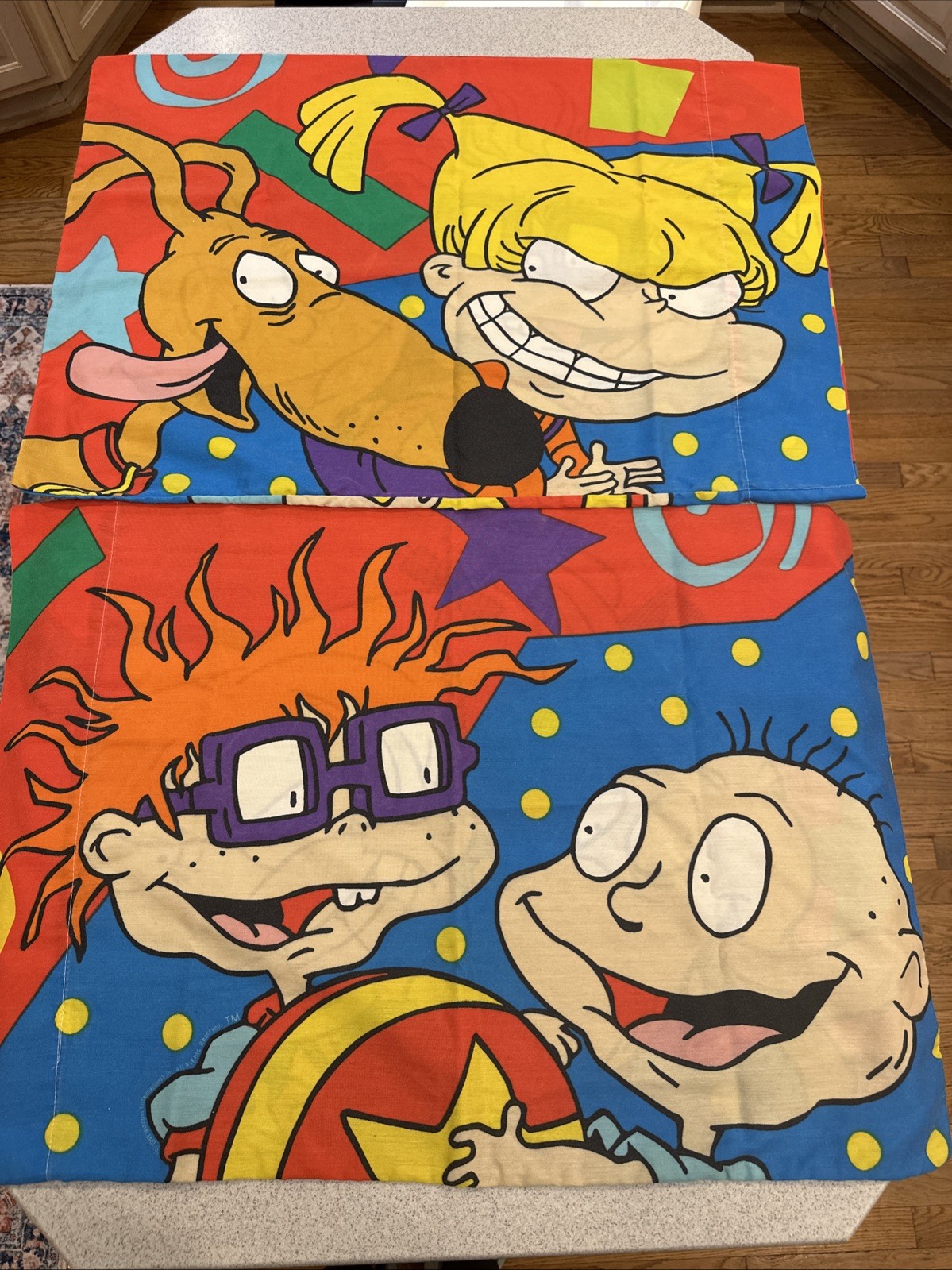 Vintage Rugrats Pillow Cases 2 GUC Preowned 90s Nickelodeon