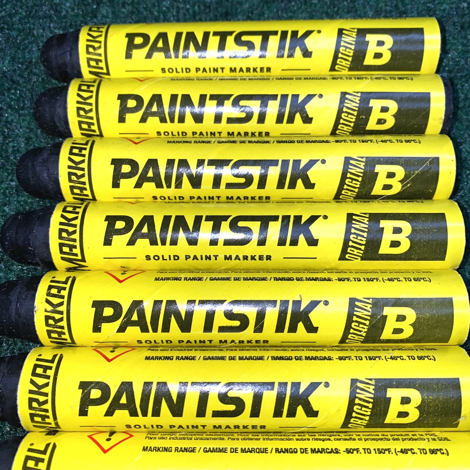 12x ~ Markal PAINTSTIK Solid Paint Marker 80223 ~ Original B, Large Tip ~ Black