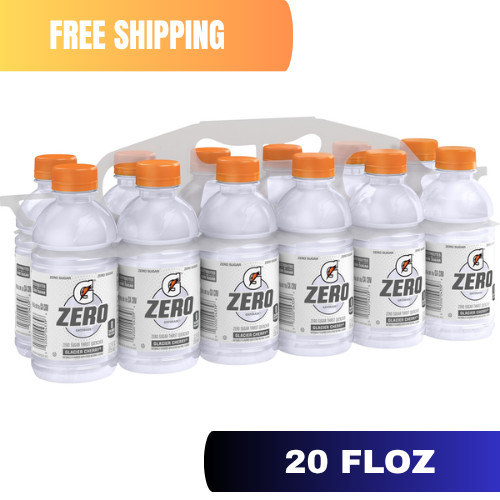 Gatorade Zero Sugar Glacier Cherry Thirst Quencher 20 fl oz Bottles 12 Pack
