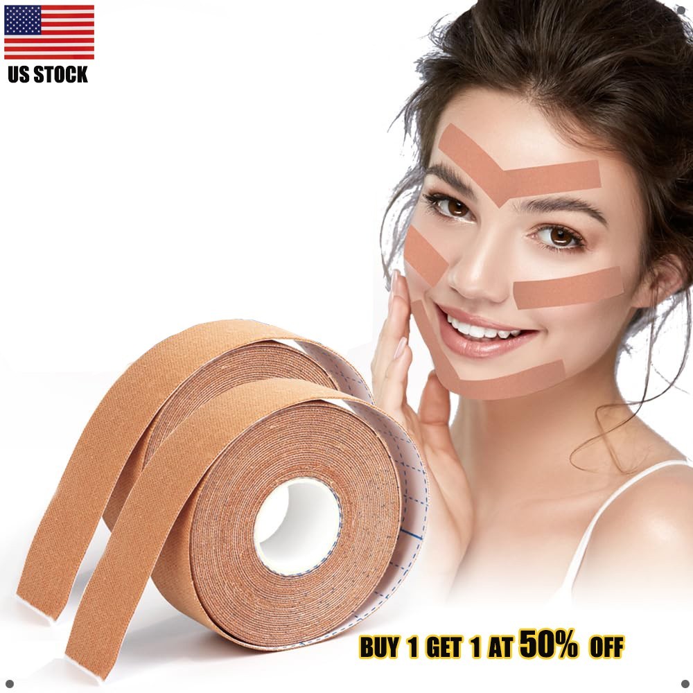 2pcs Anti Wrinkle Face Tape Facial Myofascial Lift Tape for Skin Kinesiology Tap