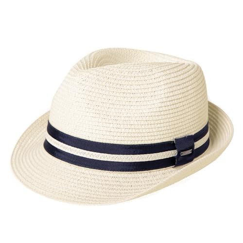 Oversize XL XXL Mens Summer Straw Fedoras Sun Hats Panama Small 92551_white
