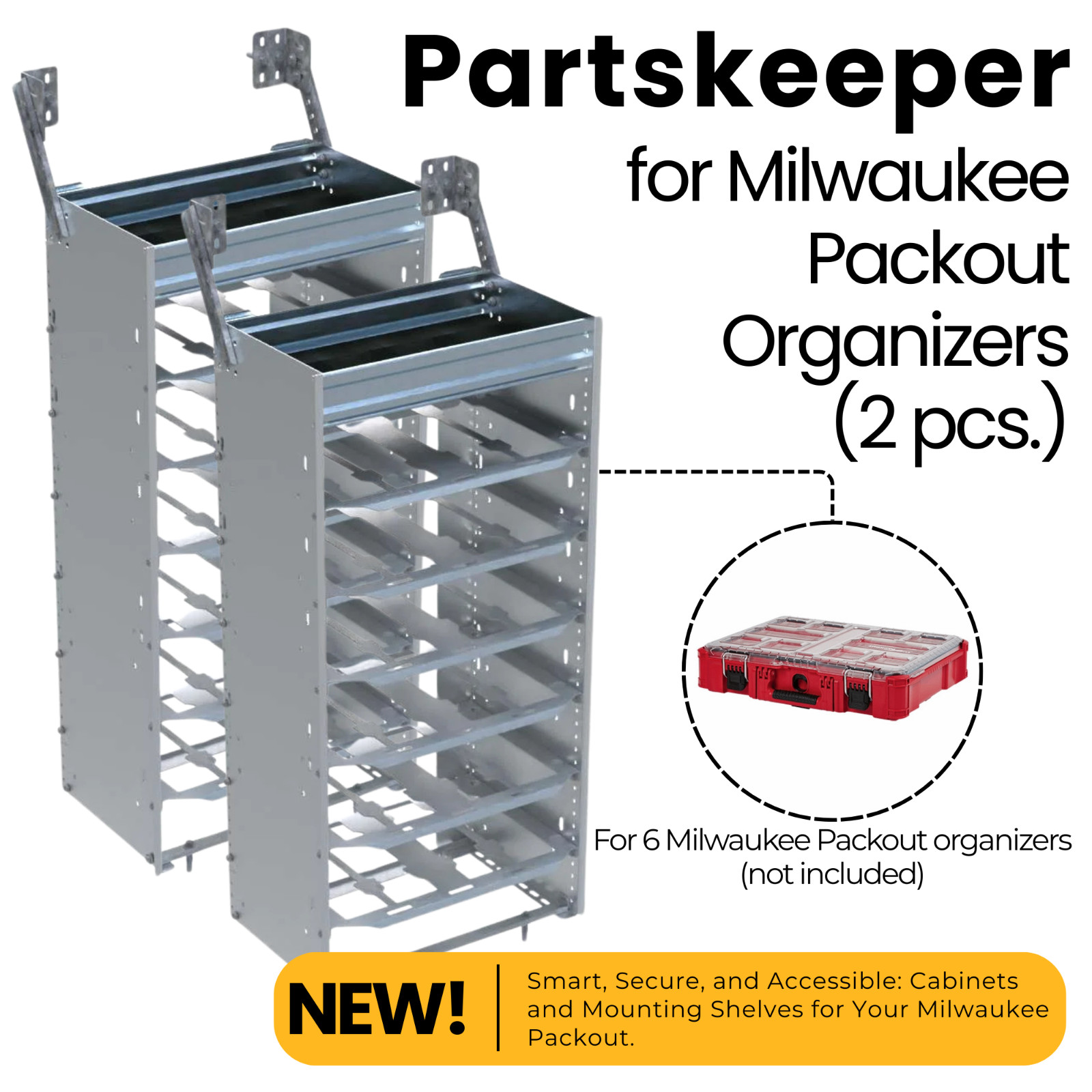 Partskeeper Van Cabinet – For Milwaukee Organizers 44.5" | C4-MA20-6 (Set of 2)