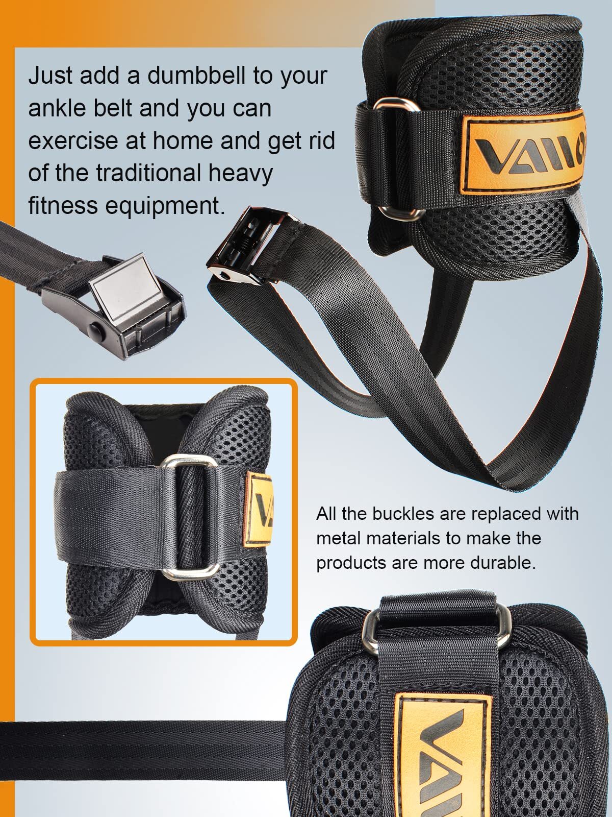 Adjustable Foot Weight Ankle Straps Working Out Dumbbell Attachment