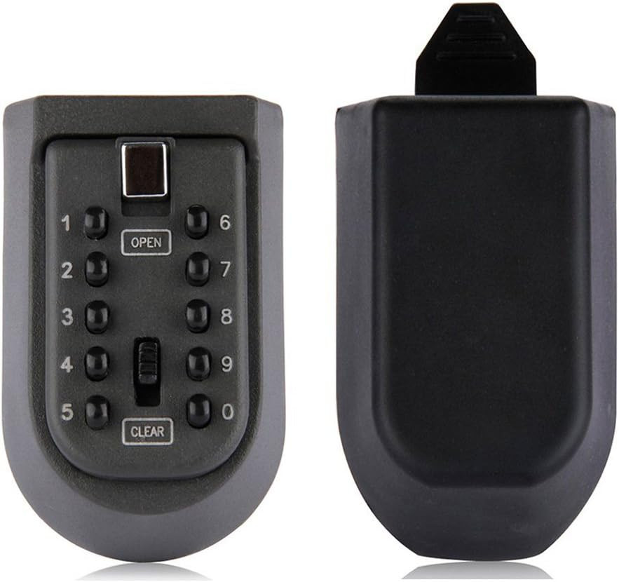 Caja de seguridad con llave para interior y exterior con botón pulsador de pared