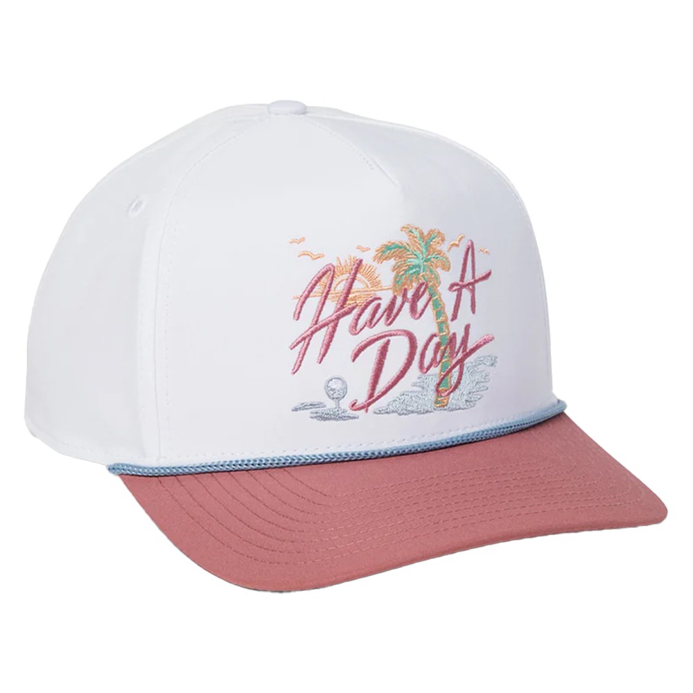 NEW Breezy Golf Have A Vice Day Rope Snapback Hat Cap - White