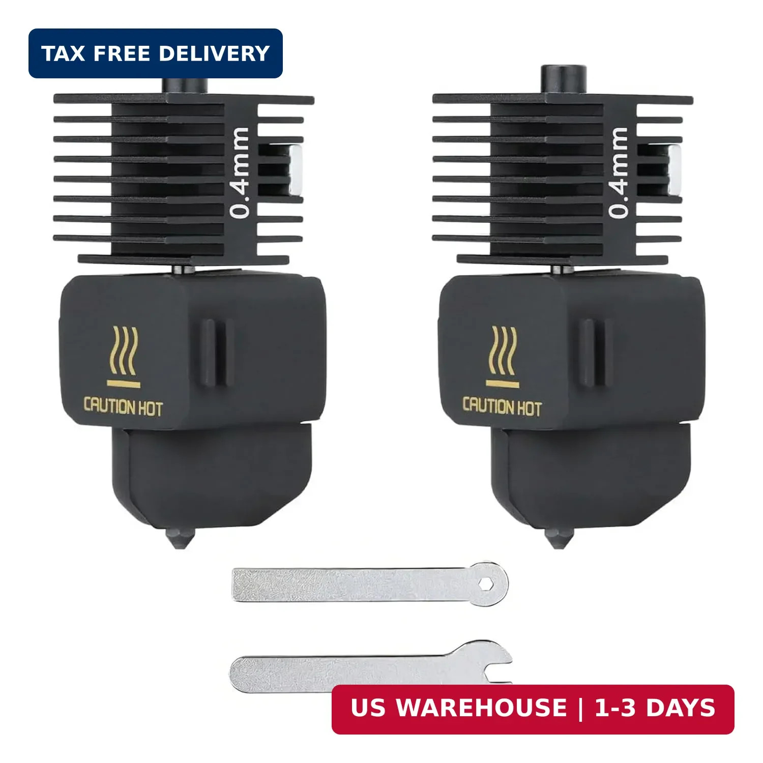 2 Pack A1 Mini & A1 Hotend Kit, 0.4mm Hardened Steel Nozzle | High-Temperature P