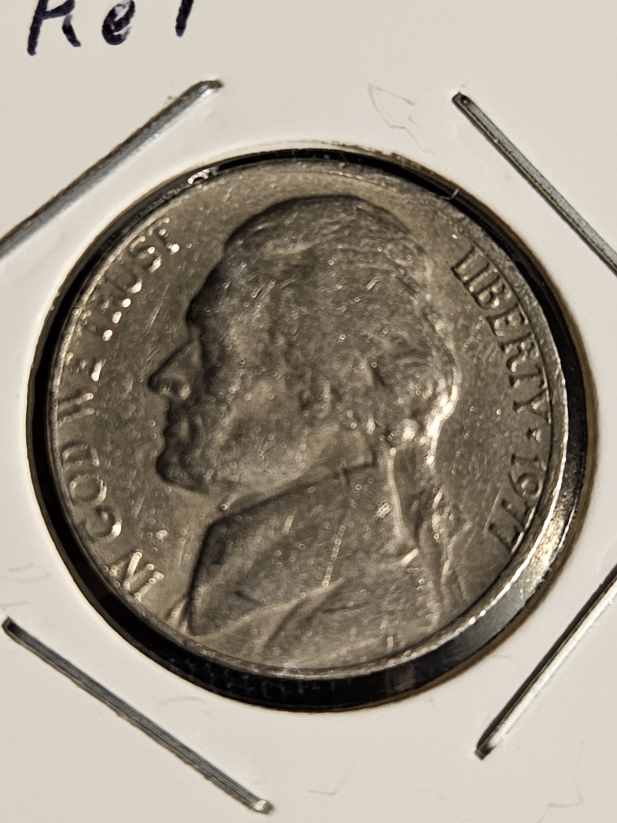 1977 Jefferson Nickel Errors No Mint Mark, (VF)