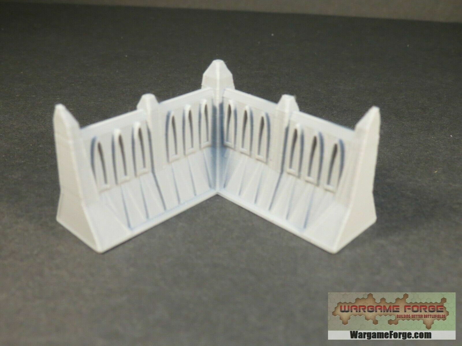 Gothic Wall Corner GW004 - Tabletop Wargame Terrain Battletech Warhammer