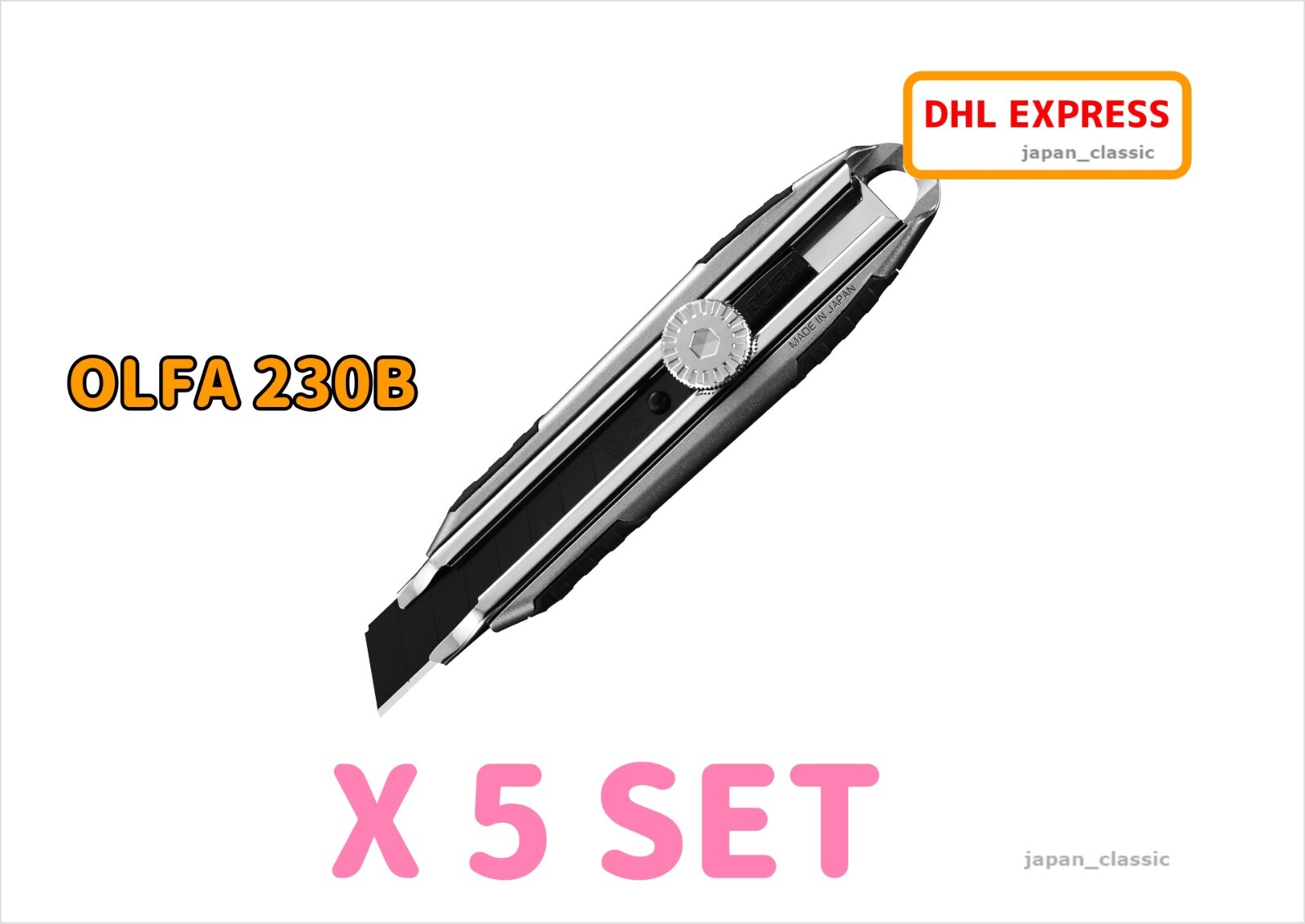 OLFA 230B METAL HYPER PRO L-TYPE SCREW-LOCK FROM JAPAN SET