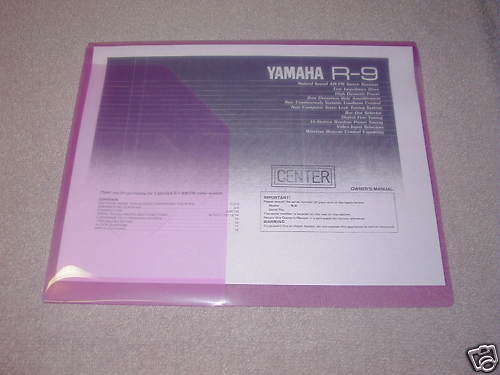 YAMAHA R-9 STERO  RECEIVER OWNERS MANUAL FREE SAME DAY SHIPPING