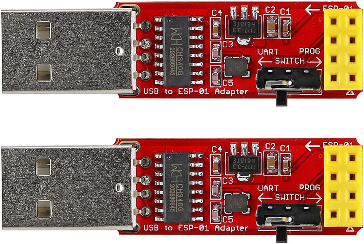 ESP-01S Programmer USB to ESP-01 Adapter ESP8266 2PCS adapter